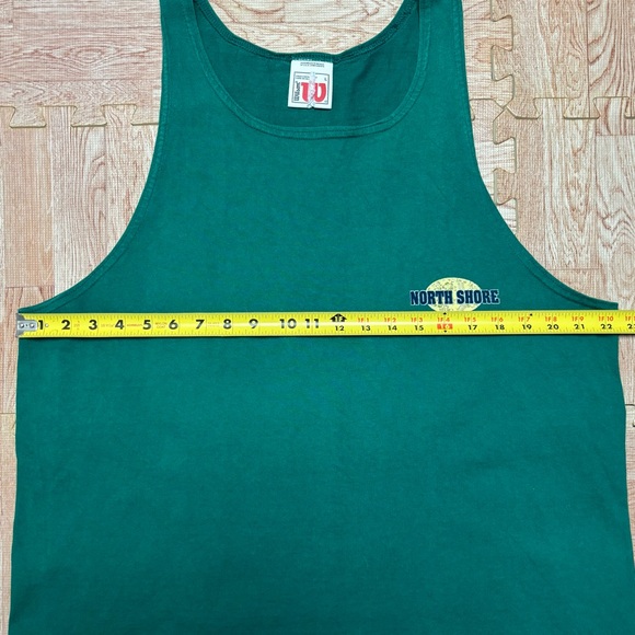 VTG Wilson North Shore Hawaii Surfing Tank Top Large Green Sleeveless Shirt RARE - Picture 6 of 15